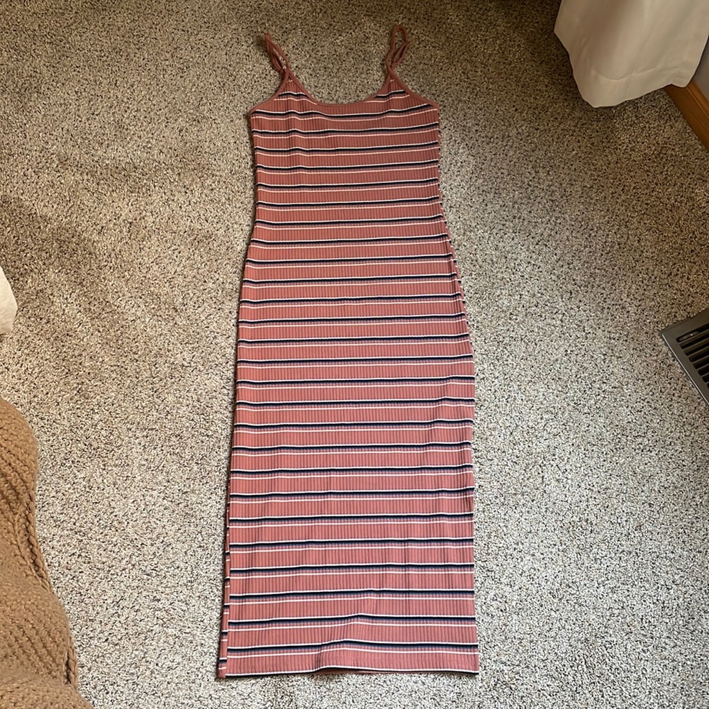 Striped Spaghetti Strap Dress